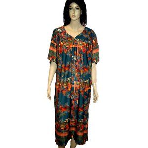 Women's House Dress Mumu 1X